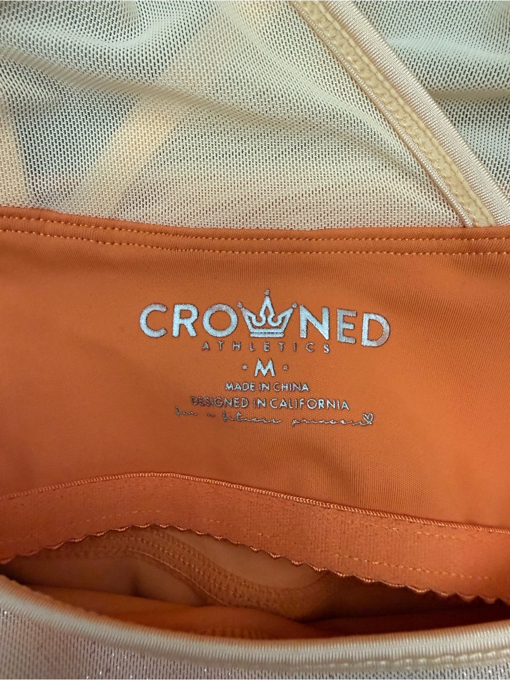 Crowned Athletics Pixie Flyer Athletic Tank Top in Orange - Picture 3 of 5